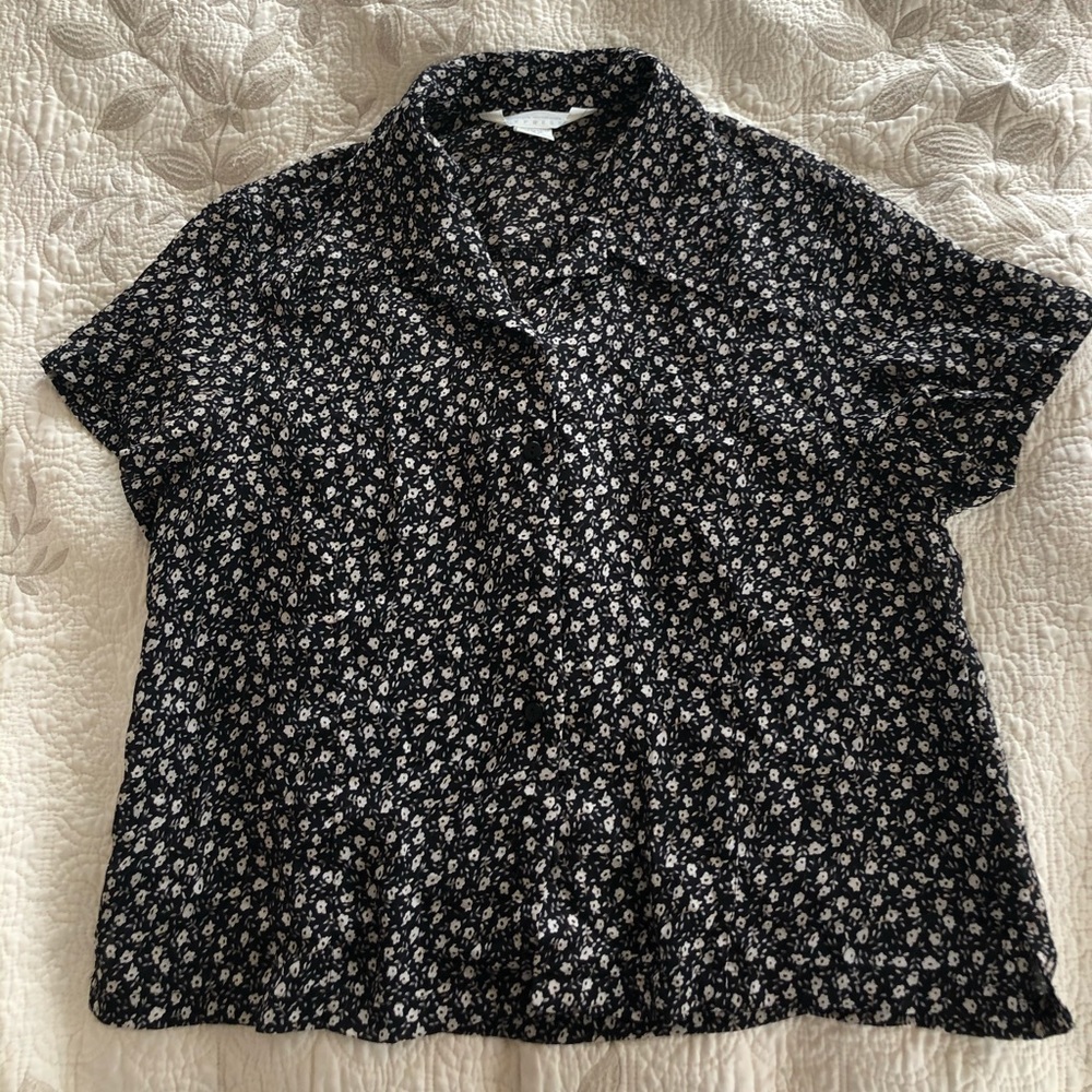 vintage floral button up